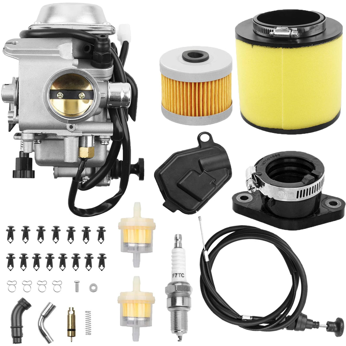 ATRACYPART TRX350 carburetor with heater plug for quick starts and smooth idling.