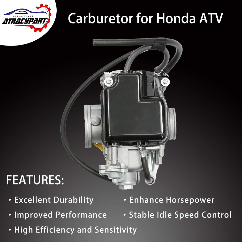 ATRACYPART TRX400 carburetor installed on Honda Sportrax for reliable performance.