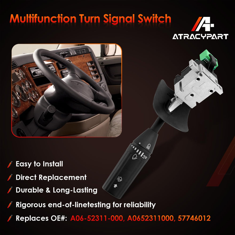 ATRACYPART wiper switch assembly with plug-and-play installation for quick repairs.