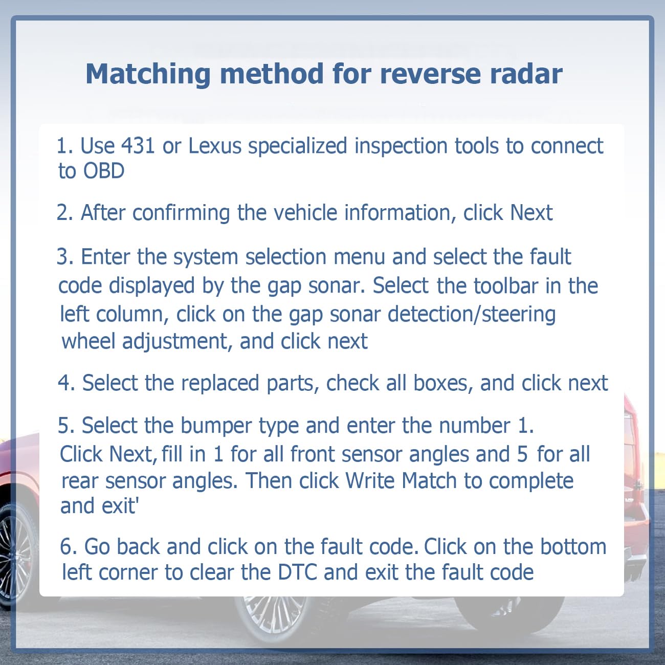 atsuch bumper park assist sensor replacement part numbers for easy swaps.