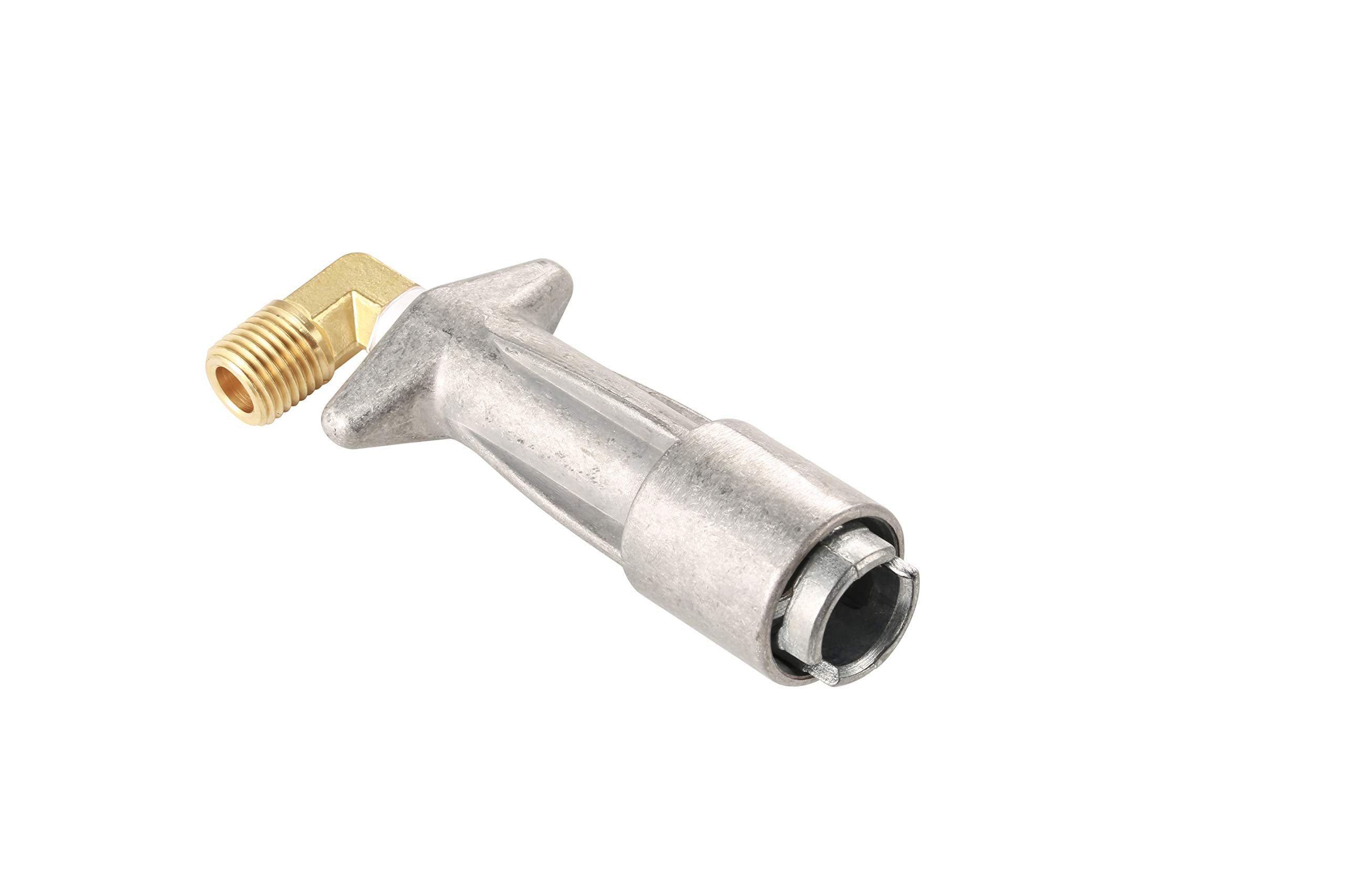 Close-up of Attwood 14531-6 barbed 3/8 inch hose connection
