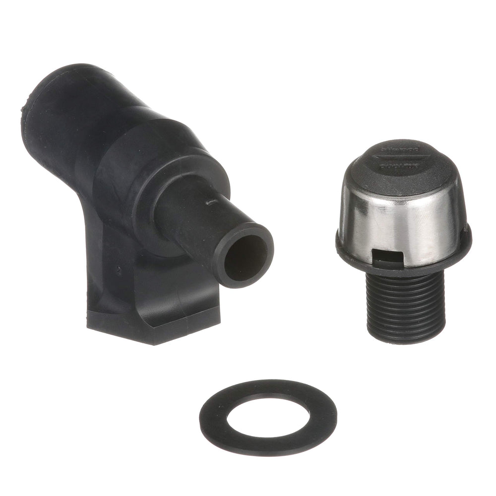 Attwood 66419-3 composite fuel tank vent for 5/8-inch hose, splash resistant.