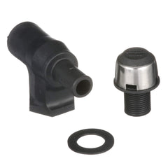 Attwood 66419-3 composite fuel tank vent for 5/8-inch hose, splash resistant.