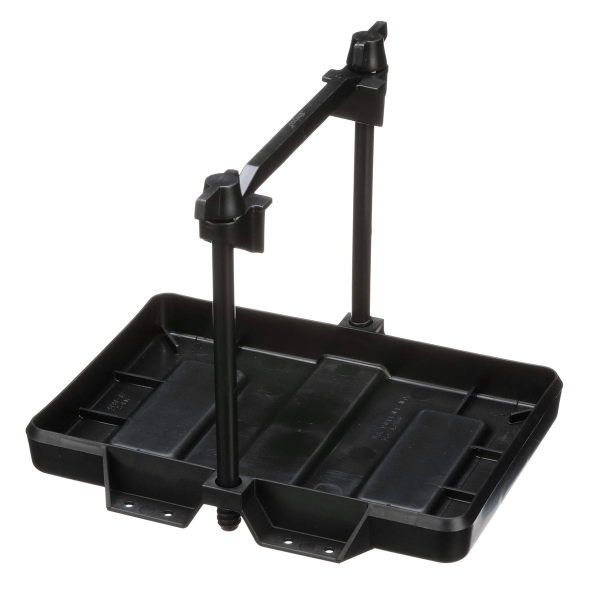 Attwood 9090-5 battery tray front view showing secure crossbar for stability