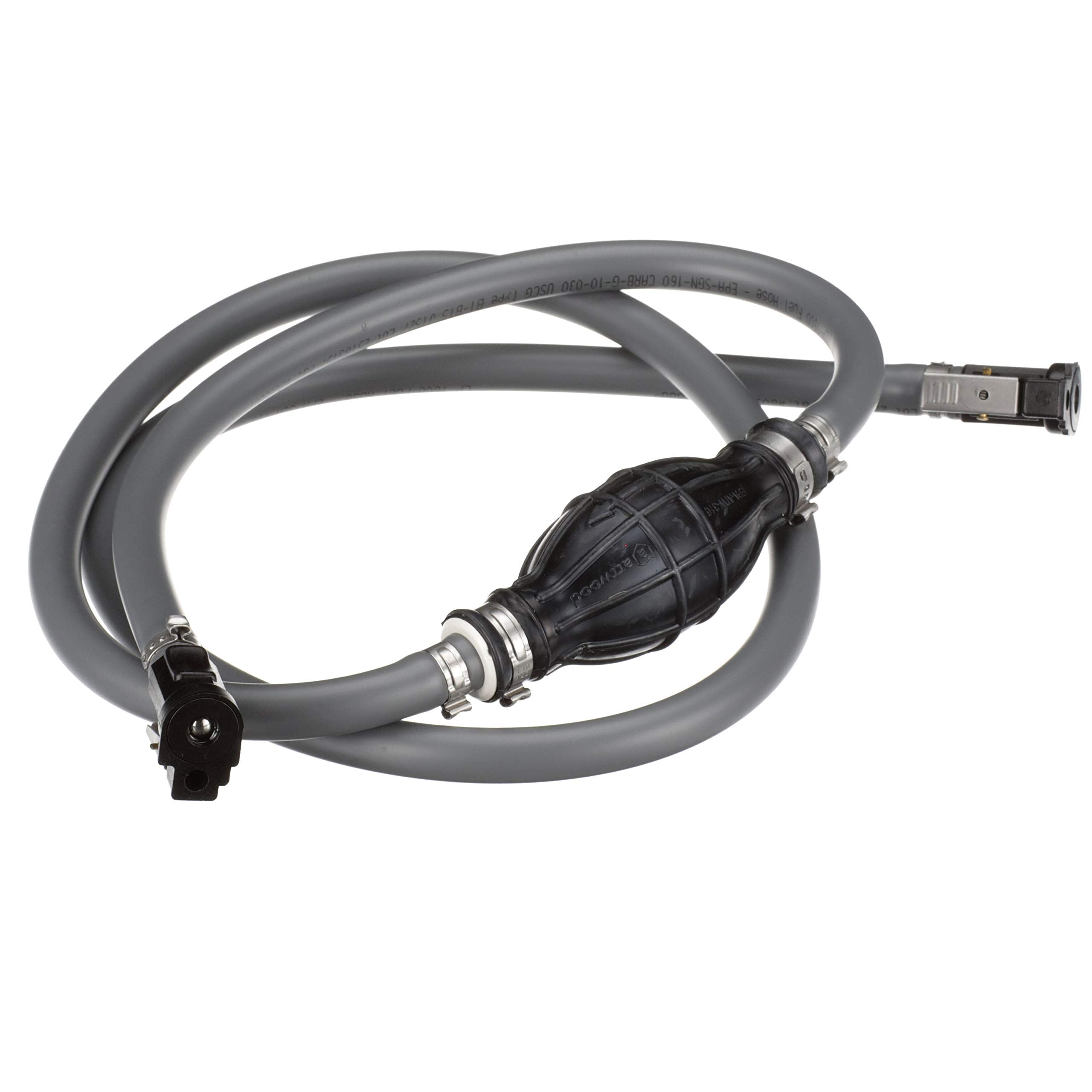Primer bulb on Attwood kit enables quick engine priming in marine conditions.