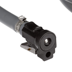 Stainless steel clamps provide leak free connections in saltwater environments.