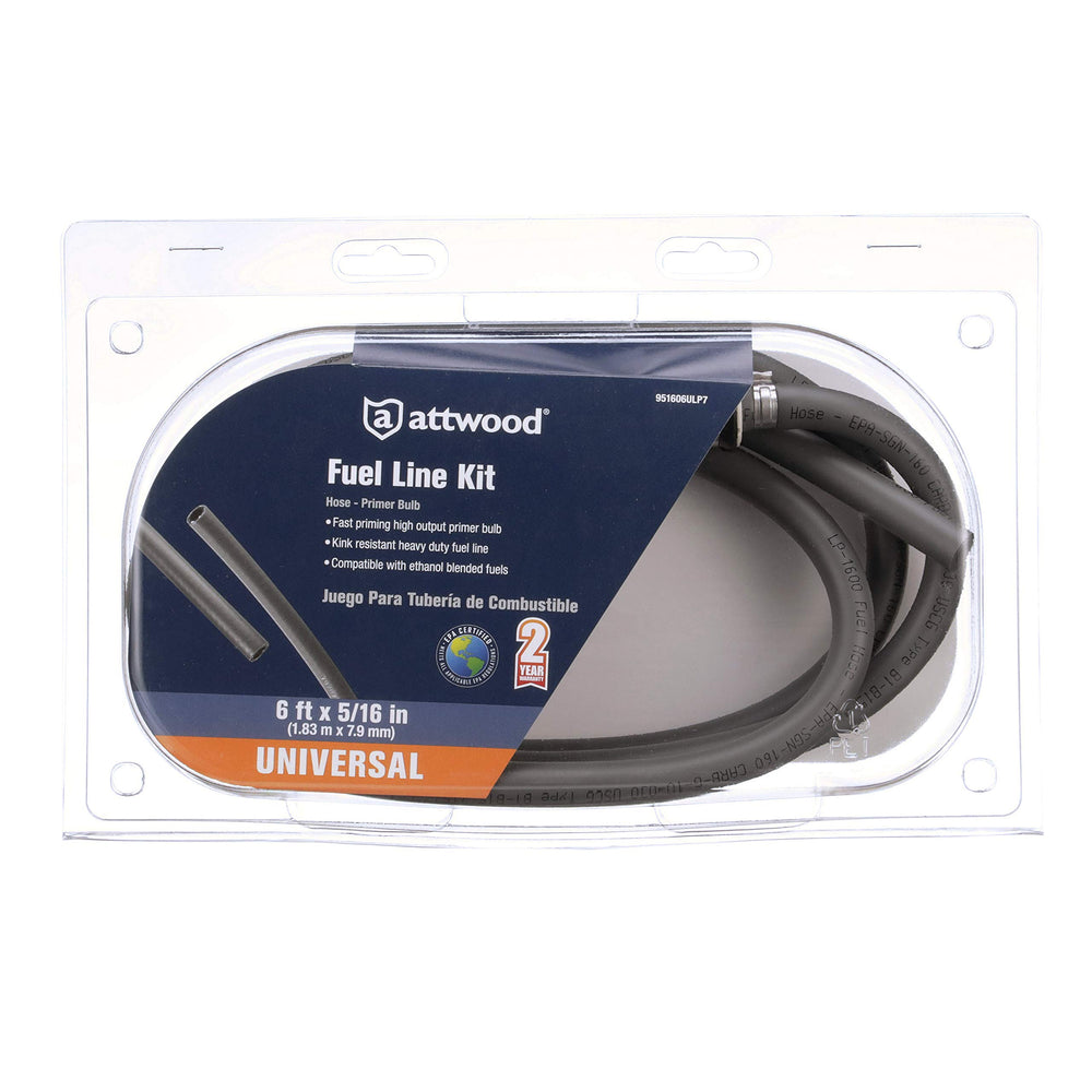 Attwood corrosion‑resistant clamps and hose barbs ensure leak‑free connections.