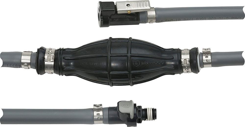 Attwood Yamaha 3/8-inch hose resists ethanol for long-lasting marine performance.