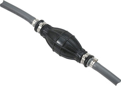 Attwood sprayless connector installed on line to prevent fuel spray.