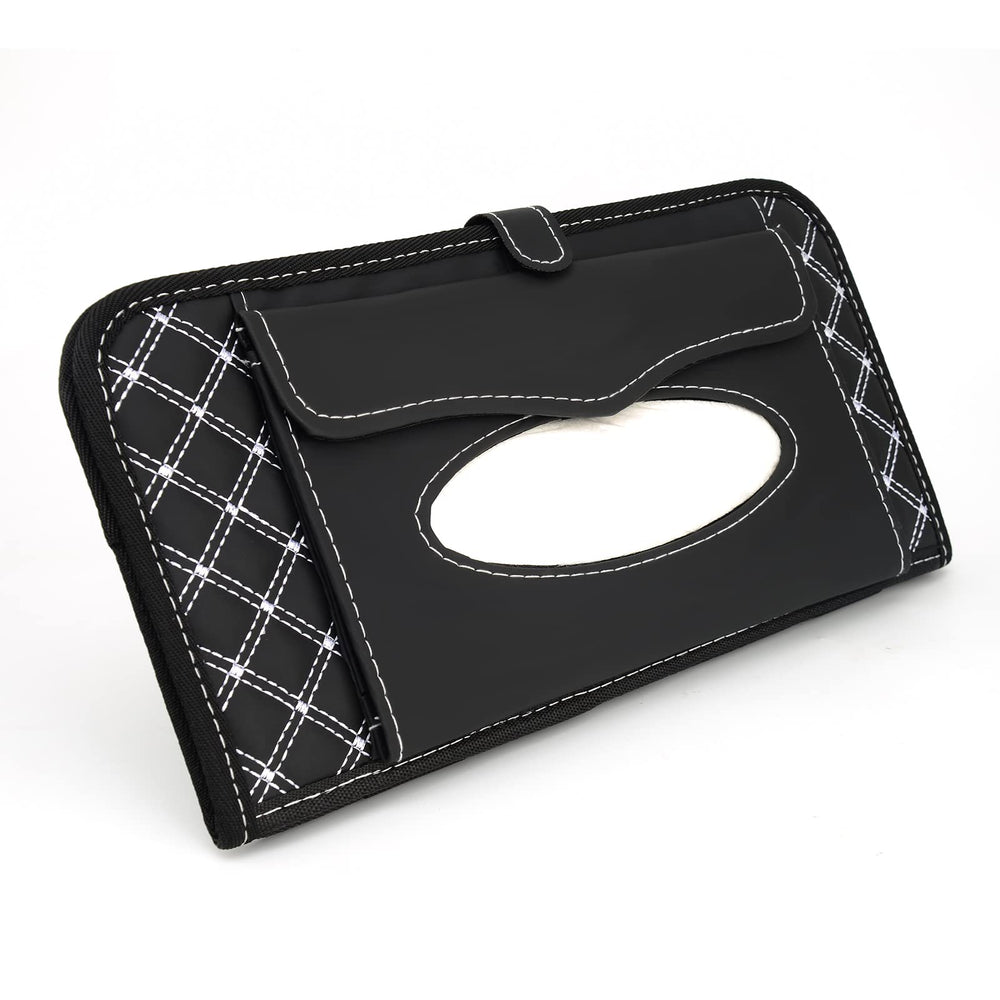 Easy installation with elastic straps fits most sun visors securely.
