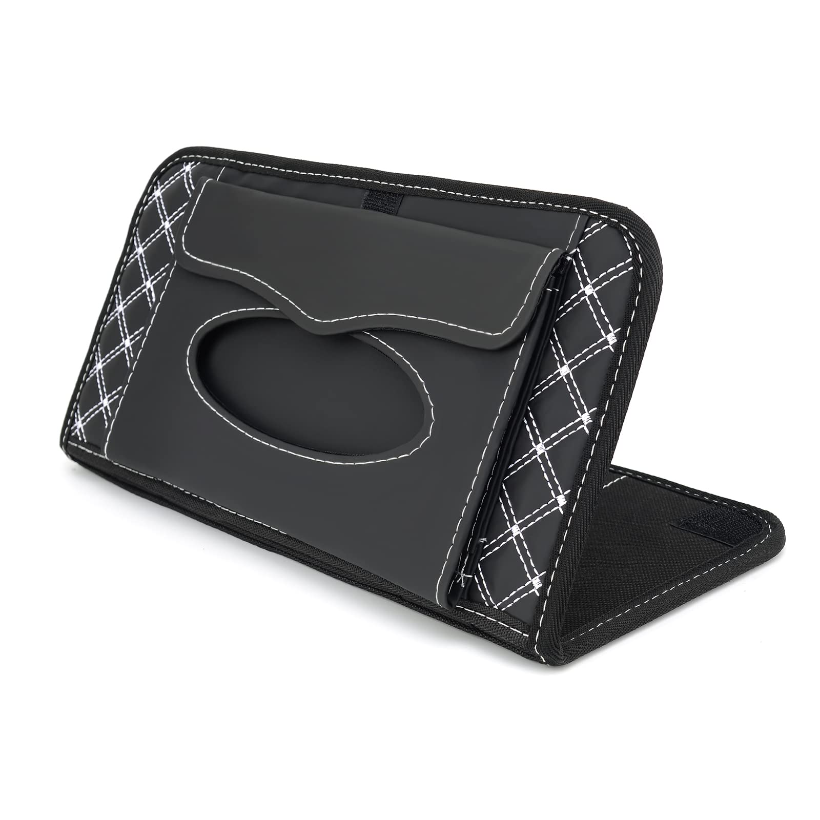 Aturmon visor organizer with double-fold design for compact, secure storage.