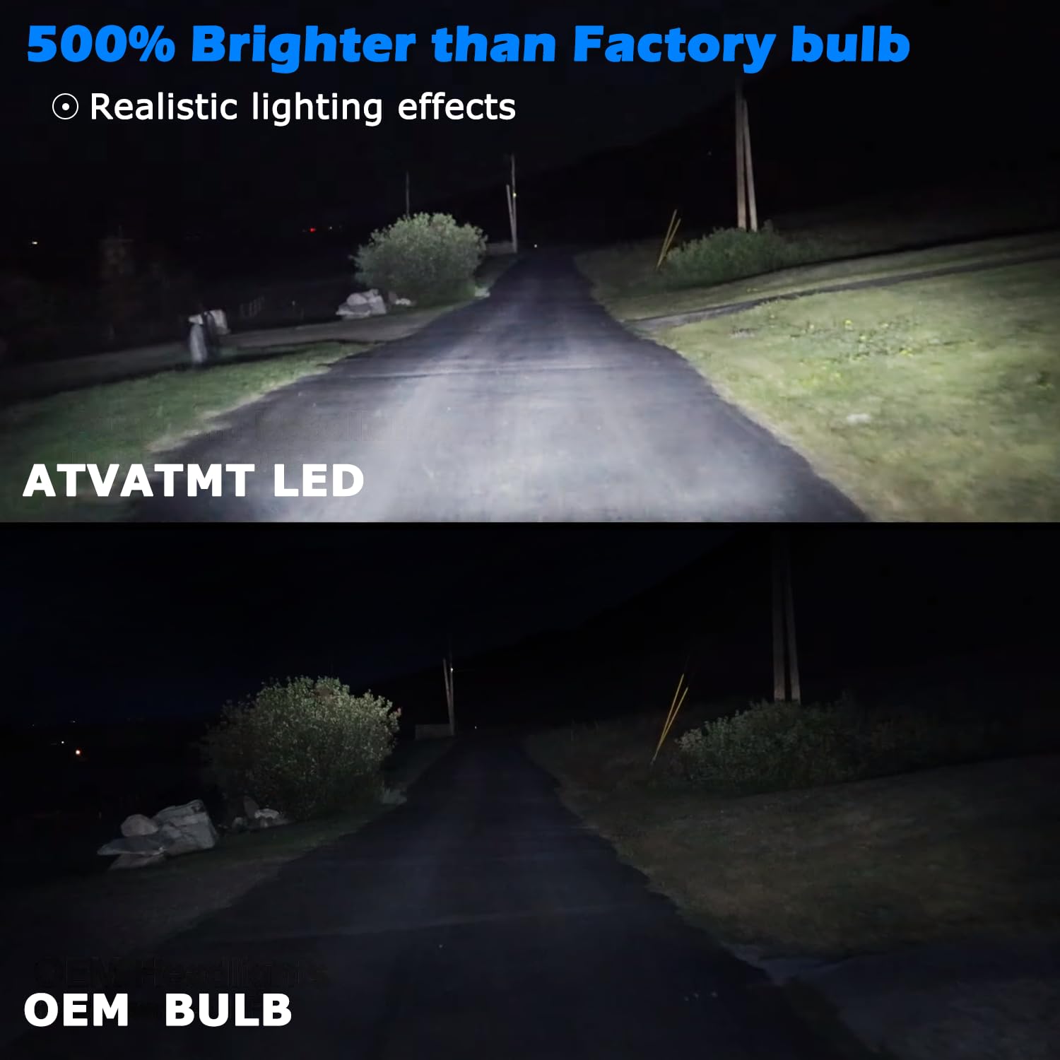ATVATMT LED fog bulbs pack 6 ready for quick fog light upgrade on Ford.