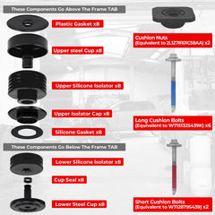ATZTNUO body mount bushings kit rear bushings enhance stability and cabin quietness