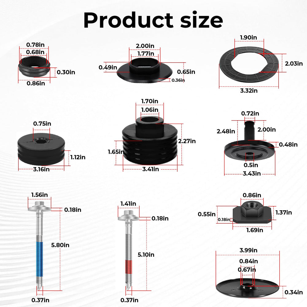 ATZTNUO body mount bushings kit silicone material withstands extreme temperatures