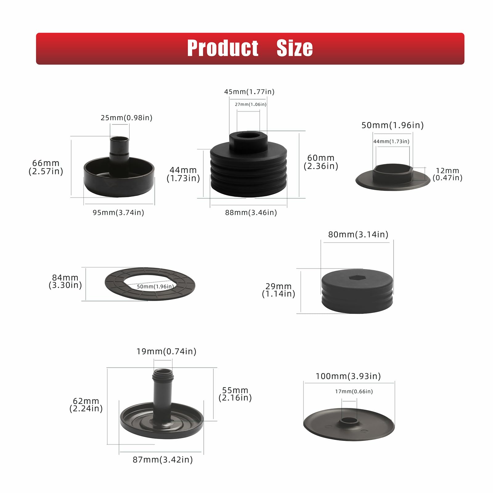 ATZTNUO eight piece kit includes essential front and rear bushings.