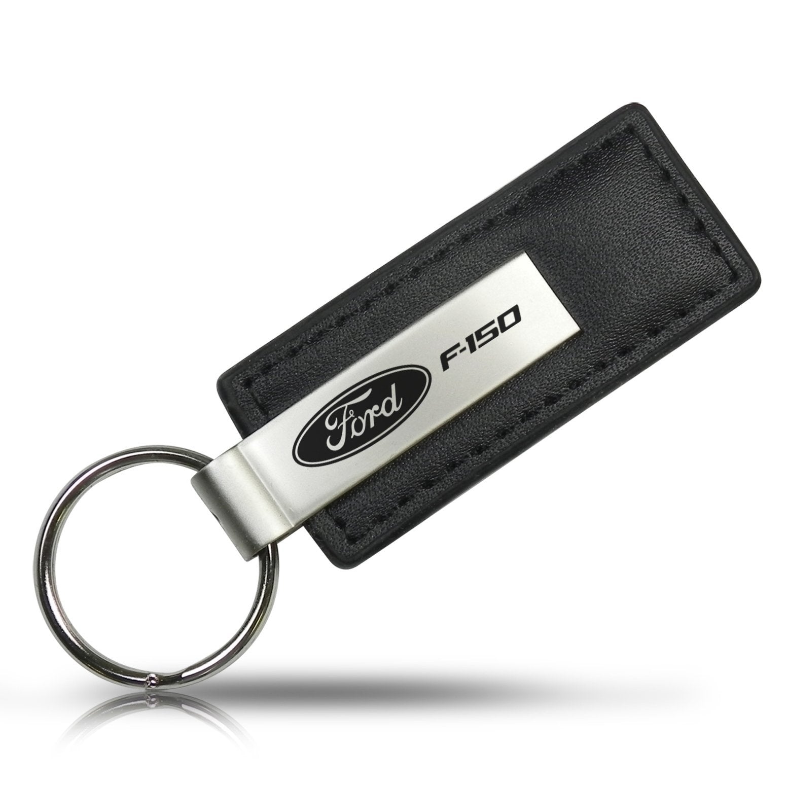 AU-TOMOTIVE GOLD F-150 black leather keychain for everyday use and durability.