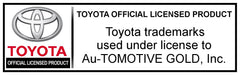 AU-TOMOTIVE GOLD laser-etched logo on metal plate stays sharp.