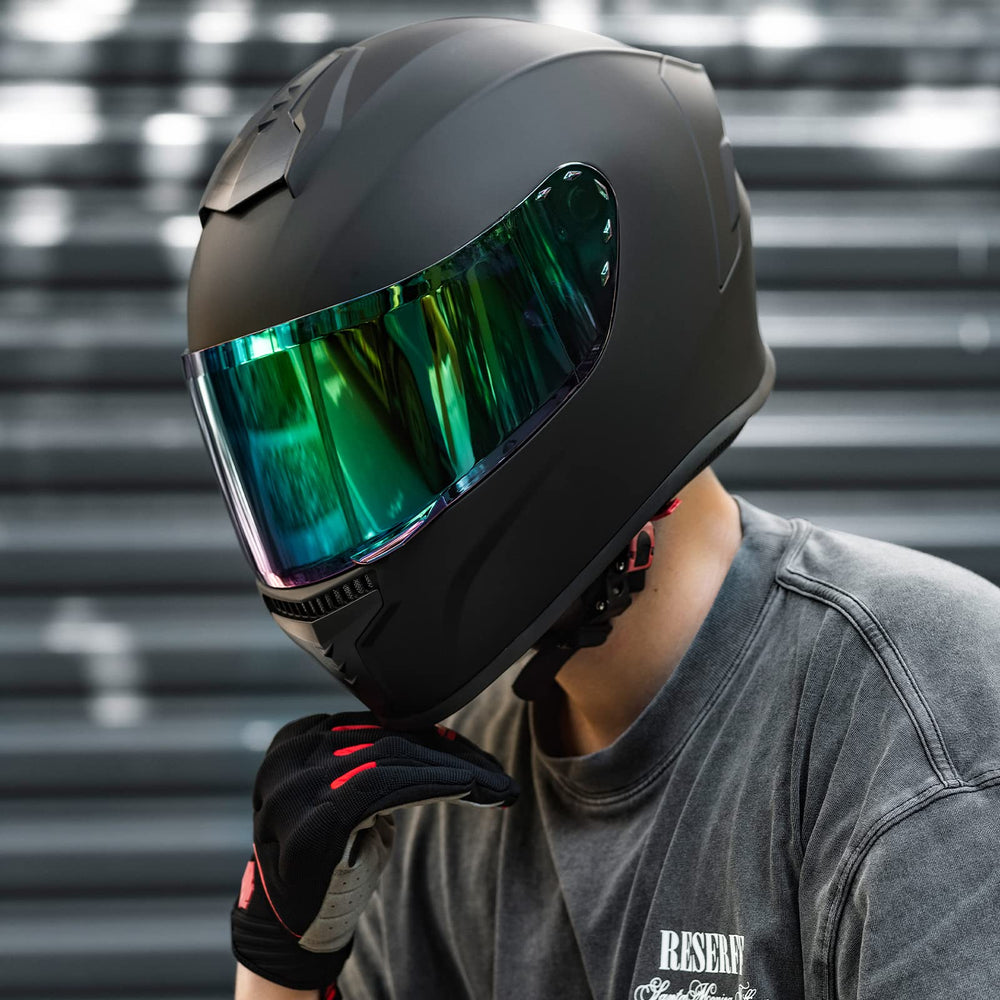Auboa MD-813 nose protector removable to suit riding styles.