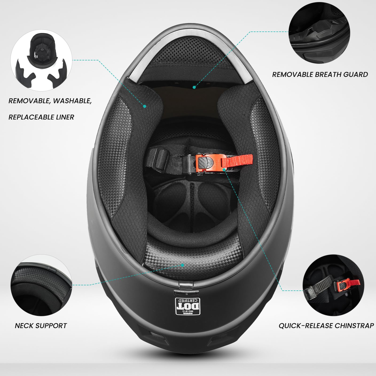 Auboa MD-813 nose protector detached to show versatility.