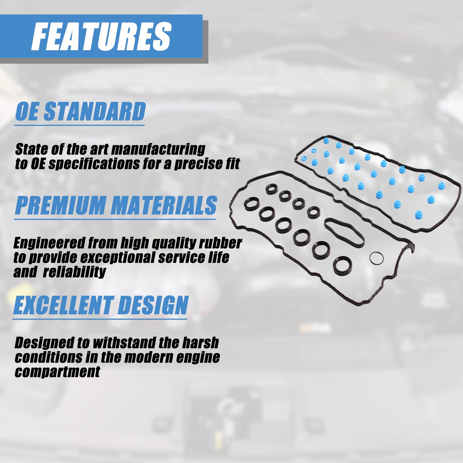 AUCERAMIC VS50879R valve-cover grommets support proper fit and oil resistance.