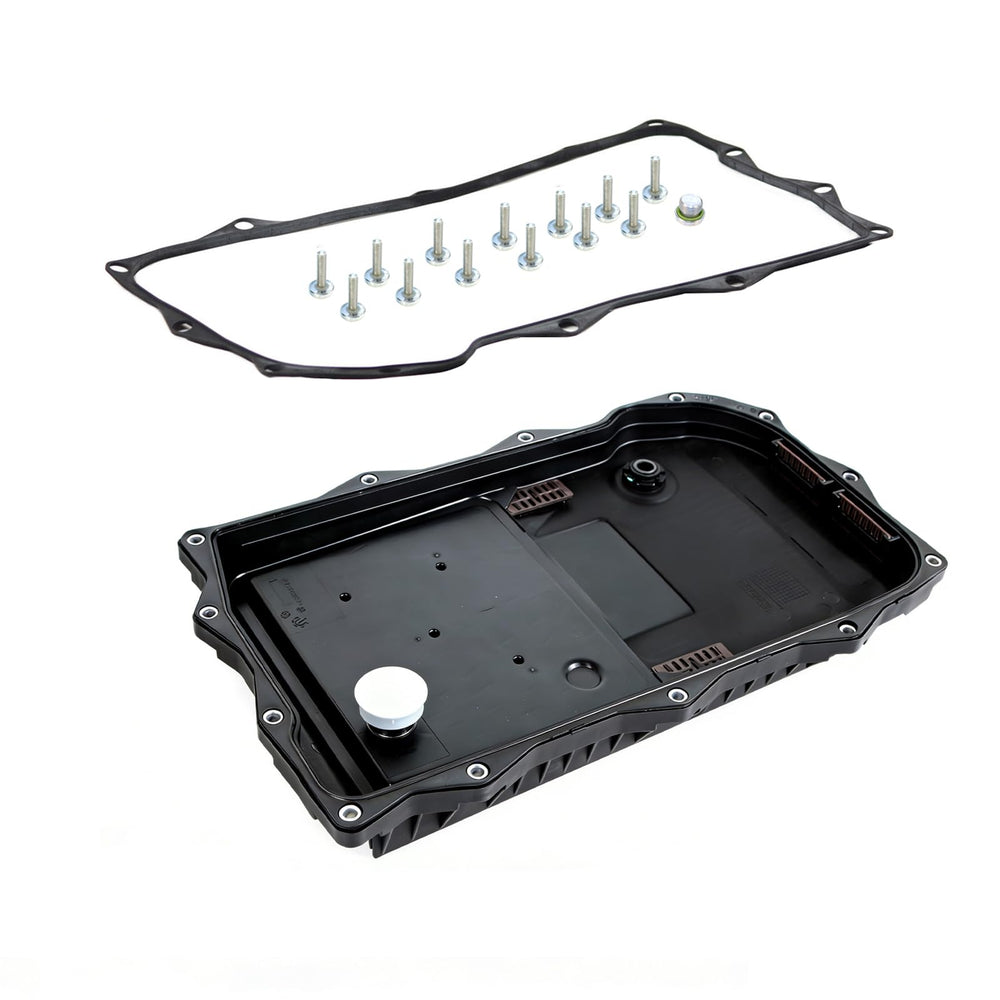 AUCERAMIC 8HP70 transmission oil pan cover showing BMW compatibility and durable design.