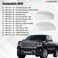 AUCERAMIC chrome upper mirror caps provide a premium, durable finish.
