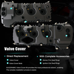AUCERAMIC Navigator valve cover left-right pair with reliable seal.
