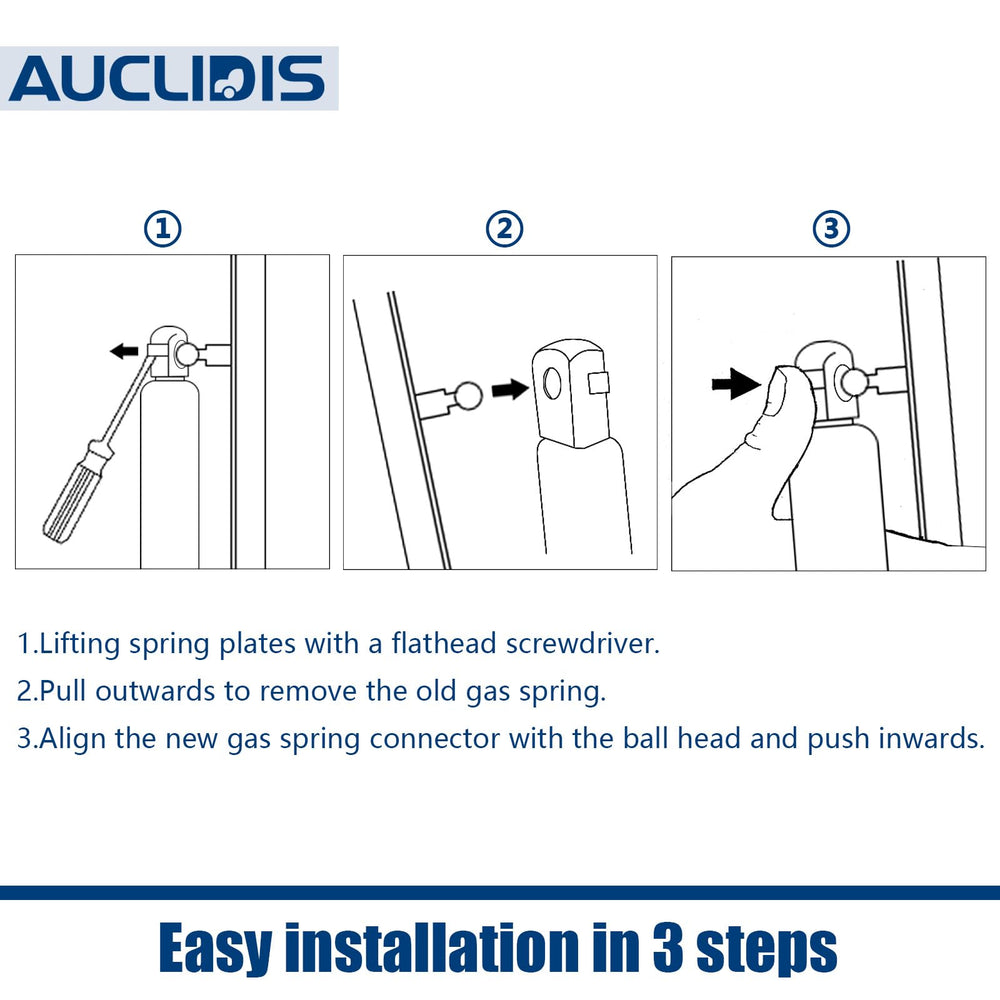 AUCLIDIS 14-inch struts in a sturdy package for toolbox tops