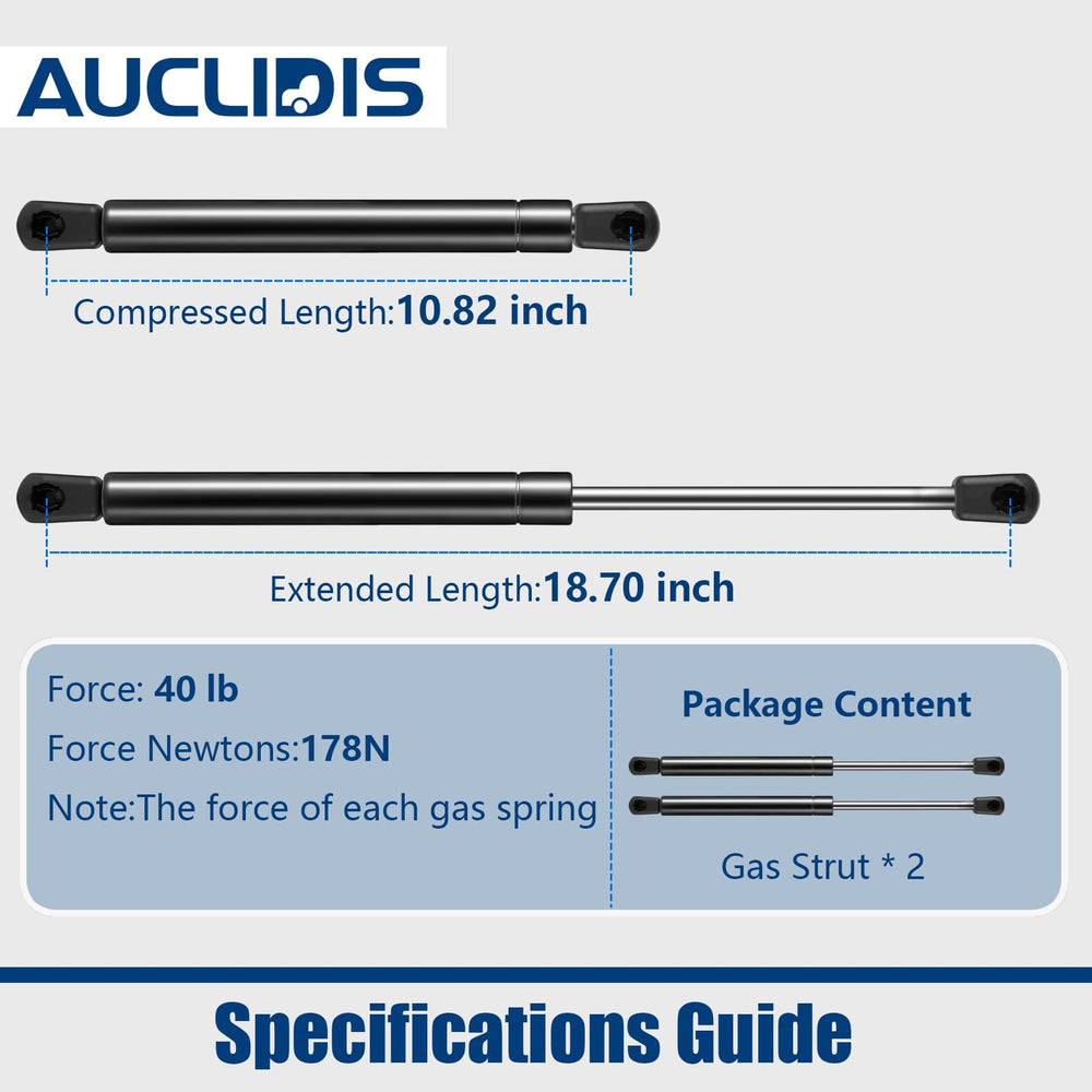 AUCLIDIS 18-inch gas strut window lift helps steady window movement.