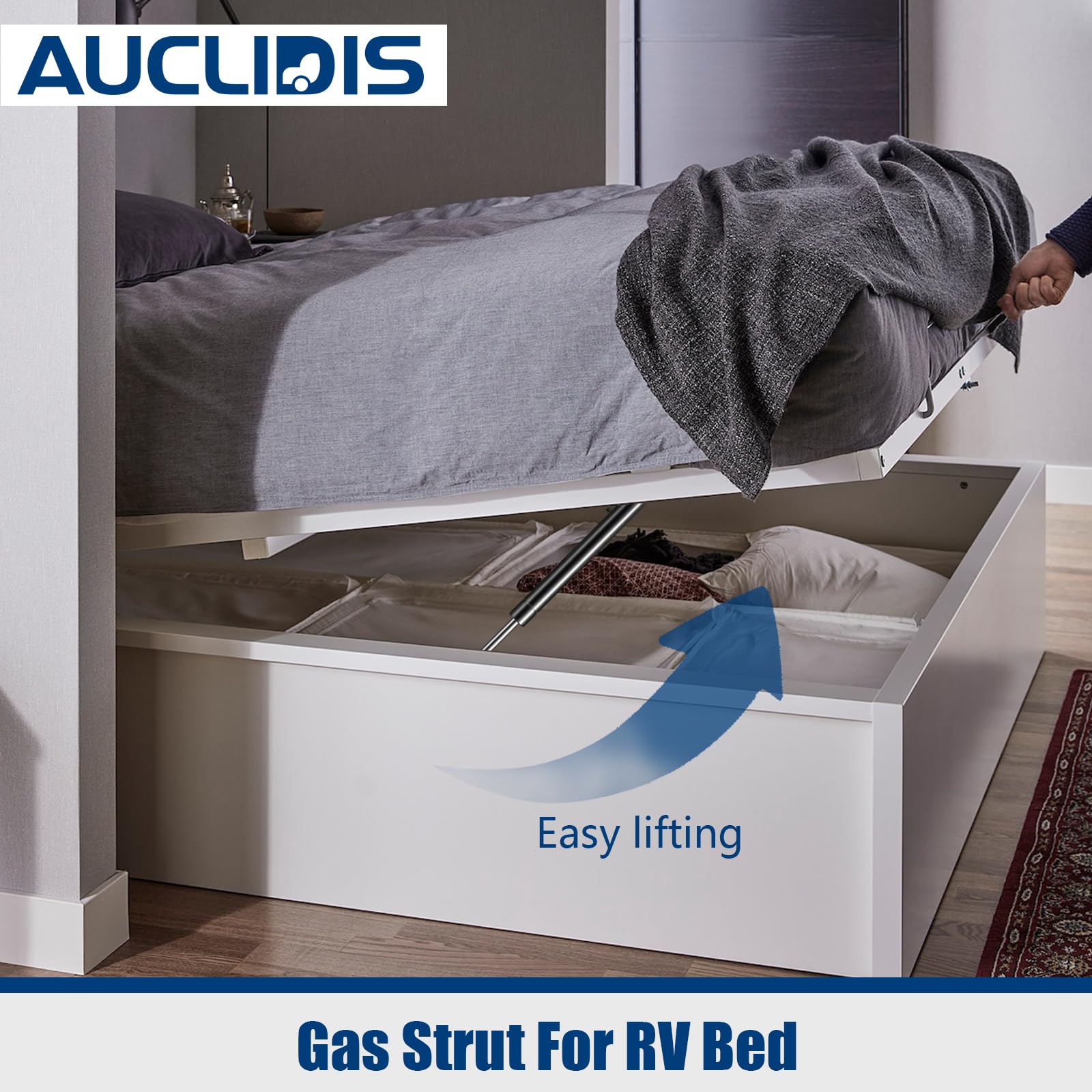 AUCLIDIS 20-inch gas strut for truck tonneau cover enables reliable lift.