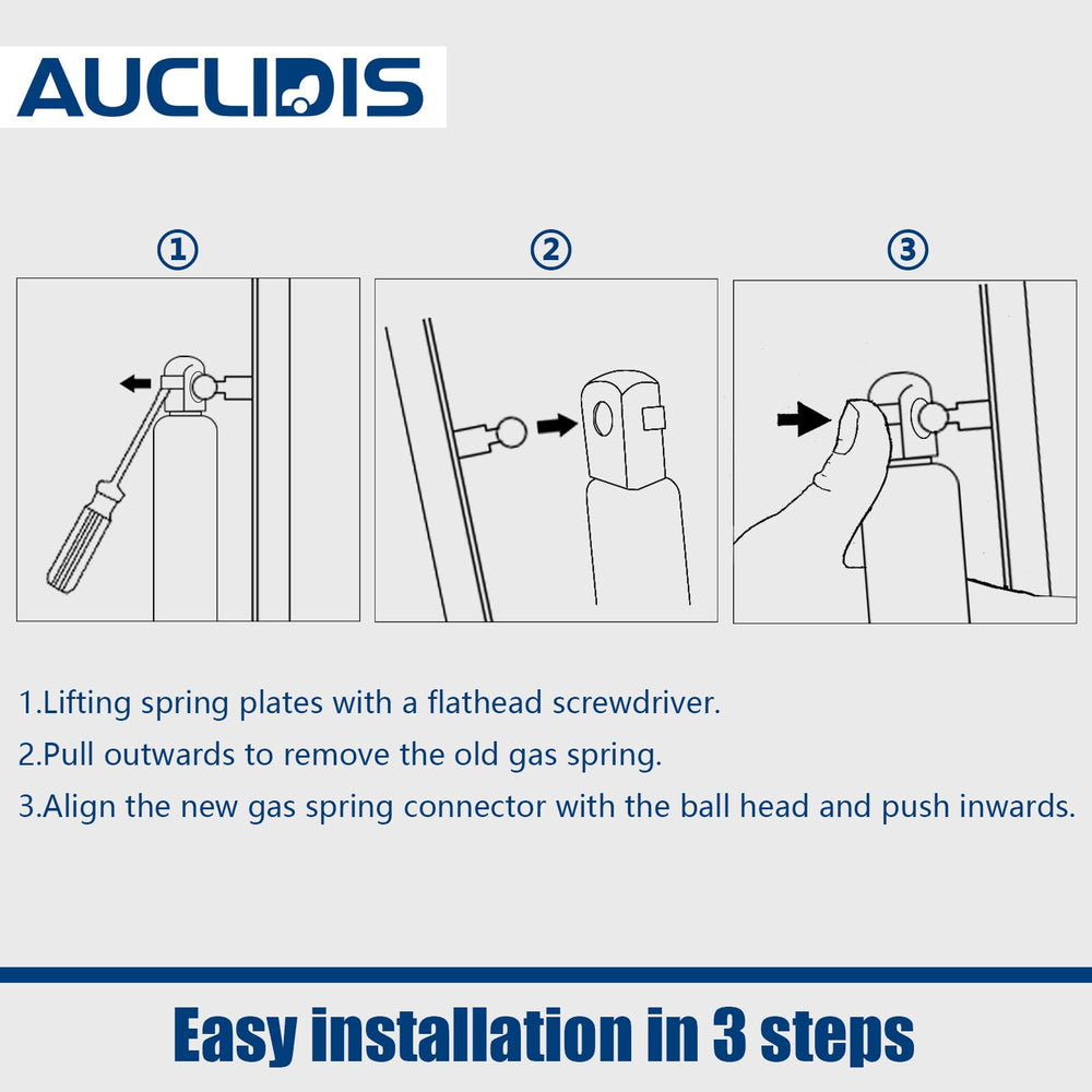 AUCLIDIS C16-11028 12in gas strut weather-guard compatibility with toolboxes