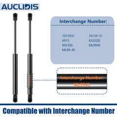 AUCLIDIS ml99-45 gas strut packaging with components