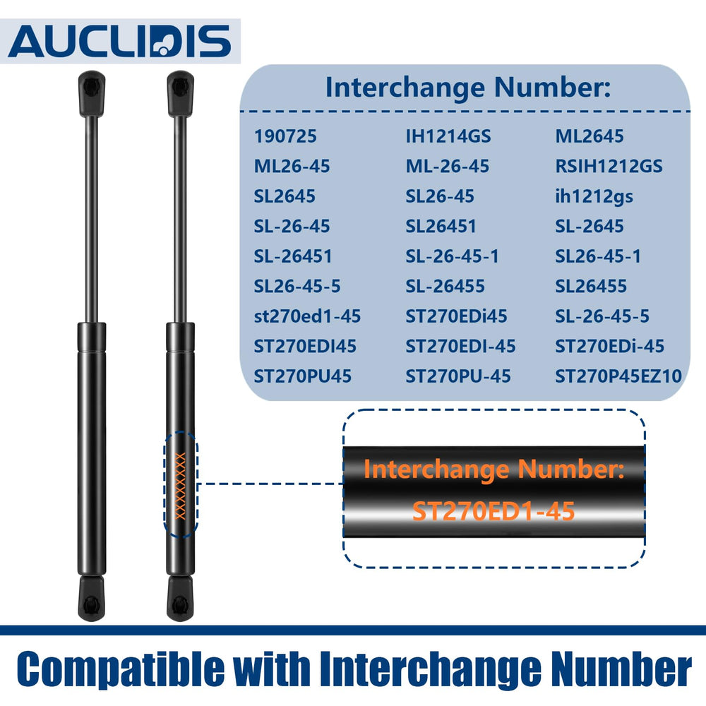 AUCLIDIS ST270EDI45 extended to 27 inches for smooth lid operation.