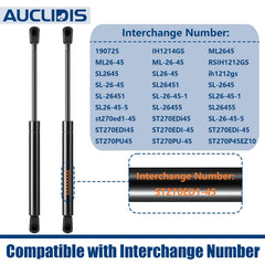 AUCLIDIS ST270EDI45 extended to 27 inches for smooth lid operation.
