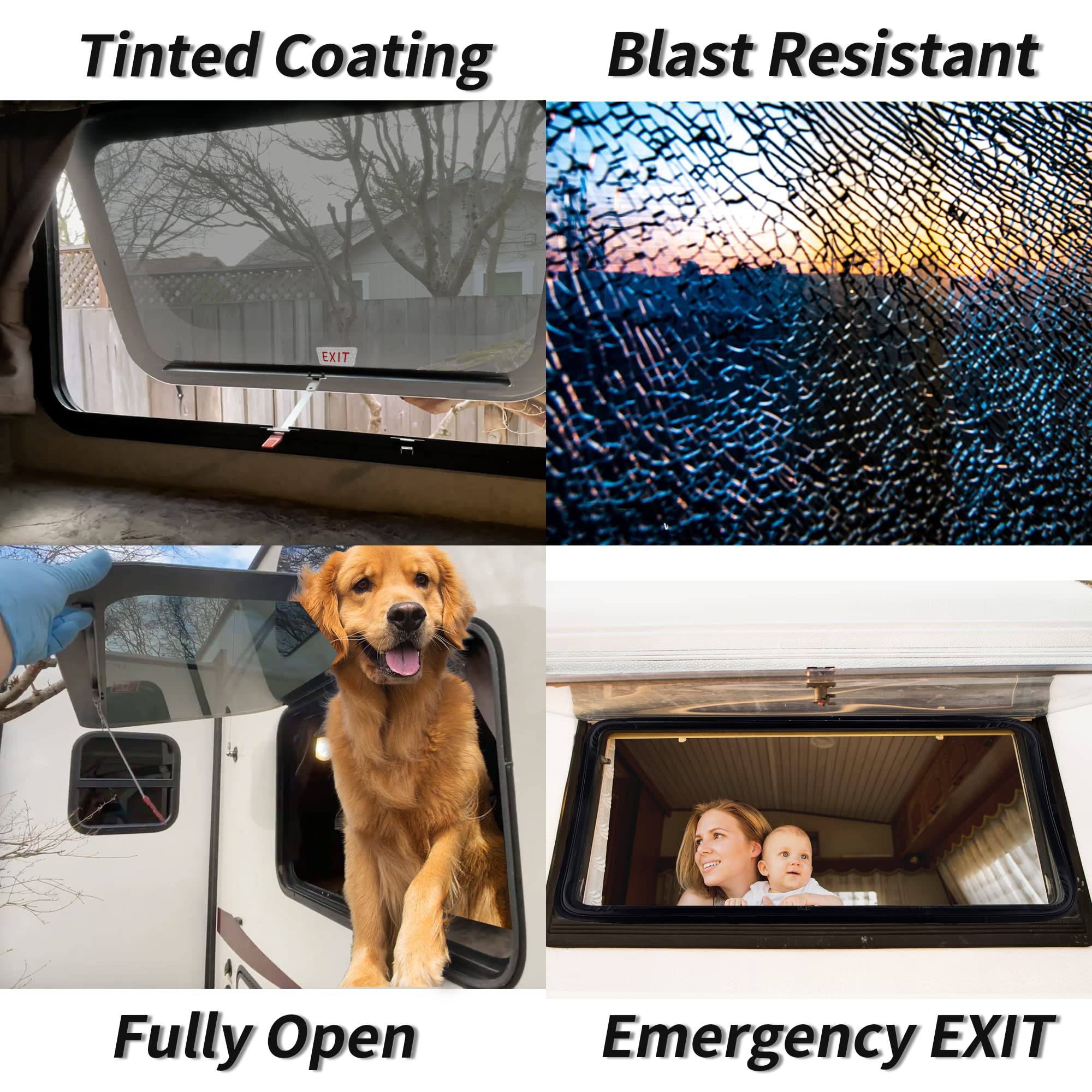 Aucuda privacy-tinted glass reduces UV exposure and glare.