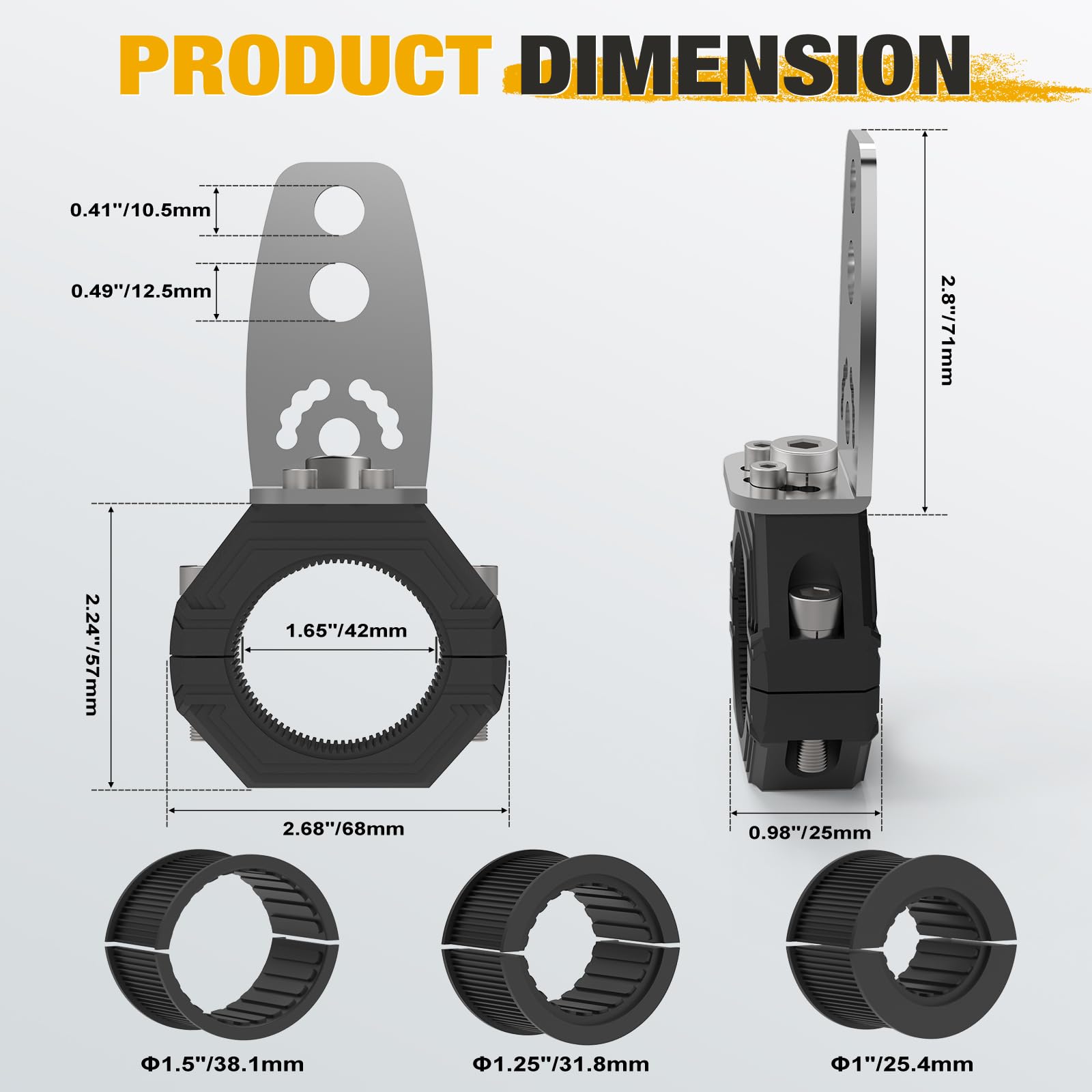 Audak clamps provide 360-degree rotation for flexible lighting angles