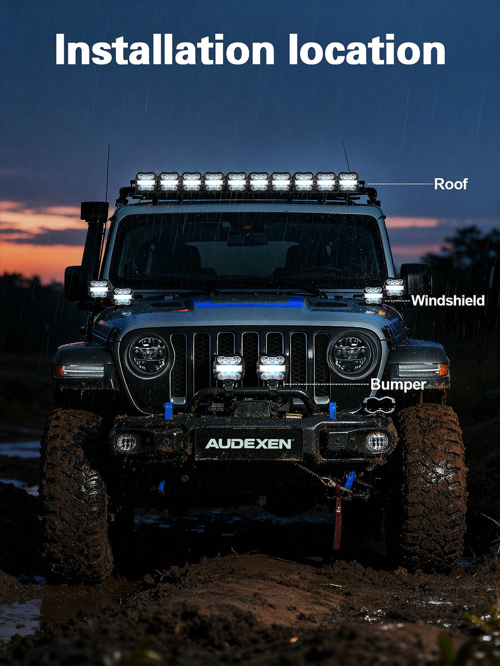 AUDEXEN 3-year warranty supports long-term outdoor lighting.