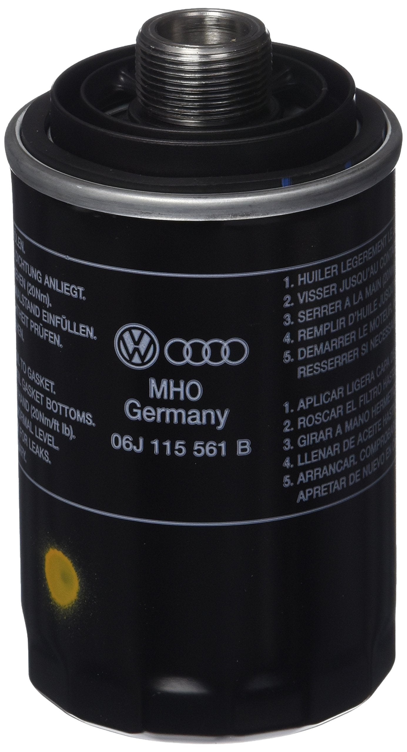 Audi Genuine oil filter 06J115403Q, direct-fit OEM part for engine filtration.