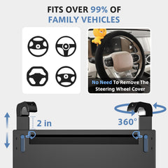 AUEOTUAR tray in car supports laptop securely for work on the go.