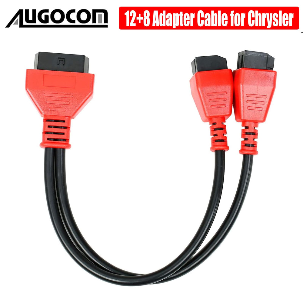 Diagnostic tool connected to the AUGOCOM bypass cable in a vehicle port