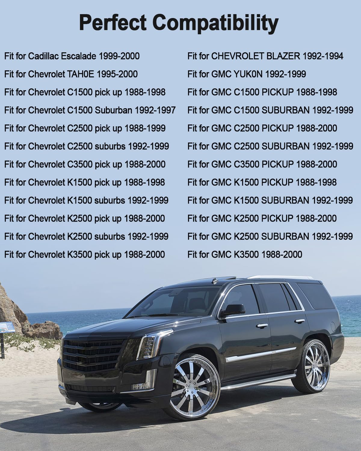 AUGREX Yukon, Blazer, Tahoe, and Escalade compatibility across GM SUVs