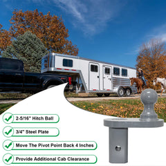 Compatibility with B&W Turnoverball gooseneck hitches for easy, secure setup