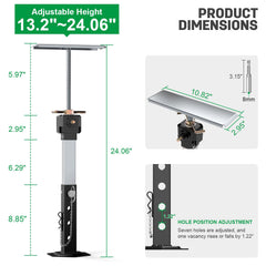 AUH stabilizers deployed on level surface improving RV stability.