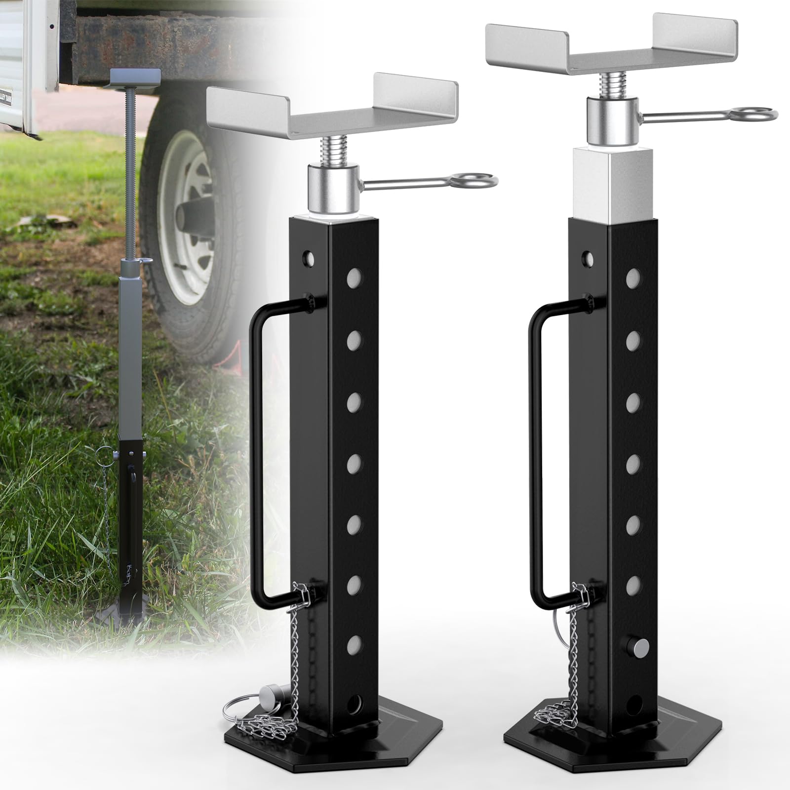 AUH rv slide-out jacks base foot for stable leveling.