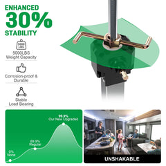 AUH RV stabilizers with electric drill adjustment for fast leveling.