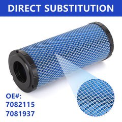 AUIVERED 7082115 air filter packaging close-up highlighting easy replaceability.