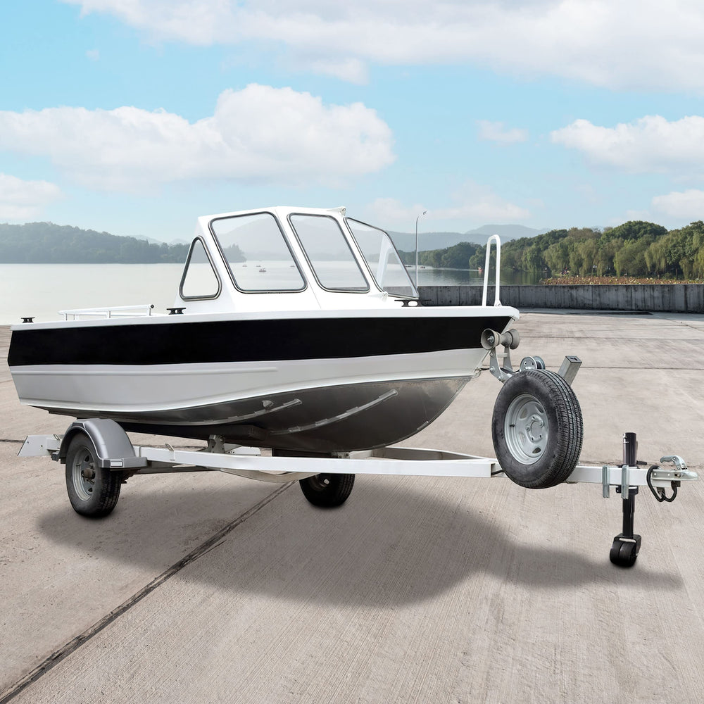 Aukayne boat trailer jack features black powder coating for rust resistance.