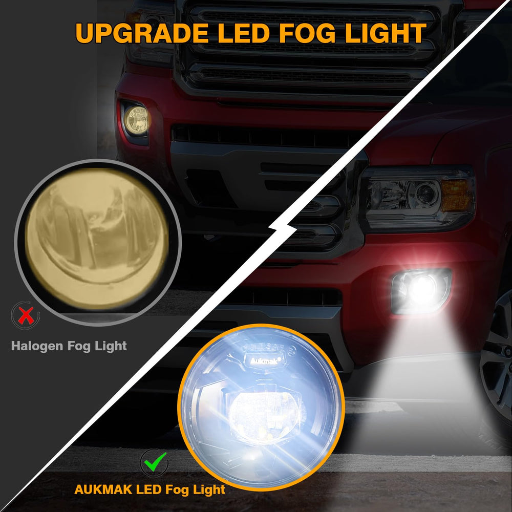 Aukmak Camaro 2010-2013 LED fog light demonstrates enhanced road illumination