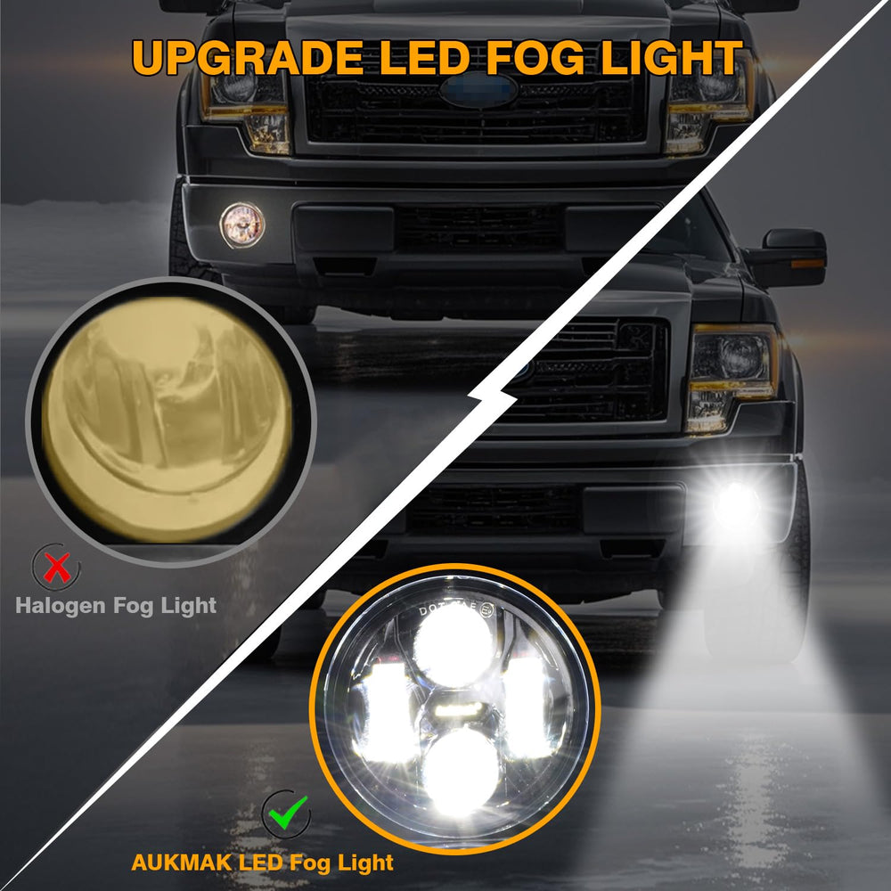 Aukmak F150 fog light complete kit supports direct-fit replacement.