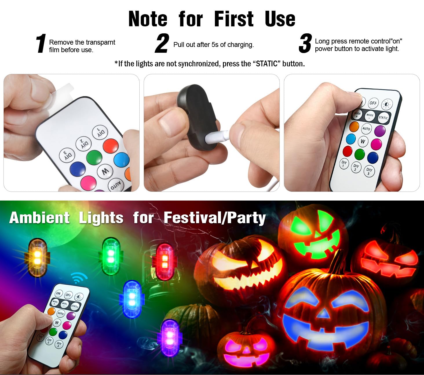 Aukmak bright strobe lights delivering long battery life up to 60 hours
